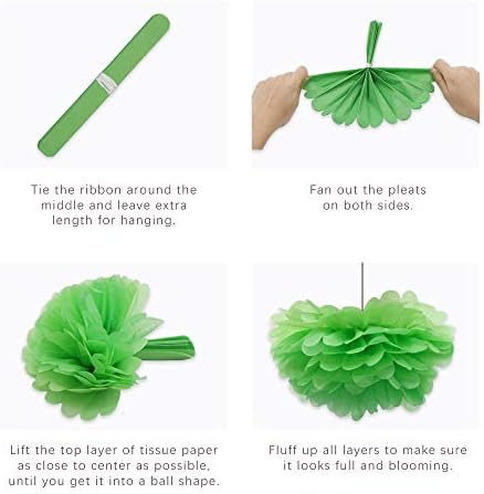 Green White Party Decorations Set Fans Pom Poms Tassels Garland