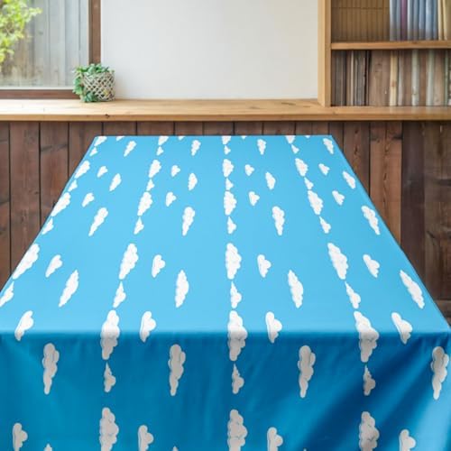 Blue Sky White Clouds Party Tablecloth 54x108 Inch