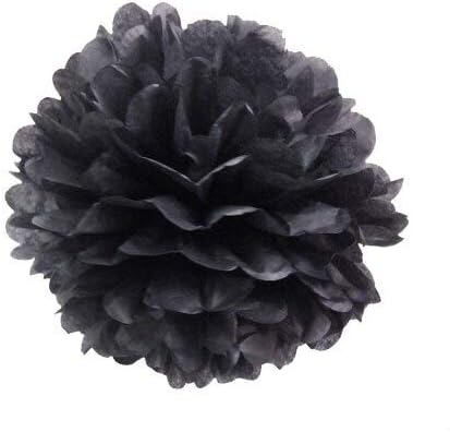 10pcs Lot Black Tissue Paper Flower Balls