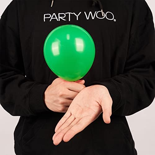 PartyWoo 120 pcs 5 inch Matte Kelly Green Latex Balloons