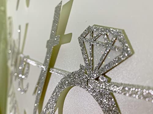 Concico Bridal Shower Decorations Silver Banner Kit
