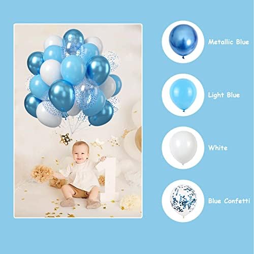 Blue and White Balloons Set for Birthday Parties