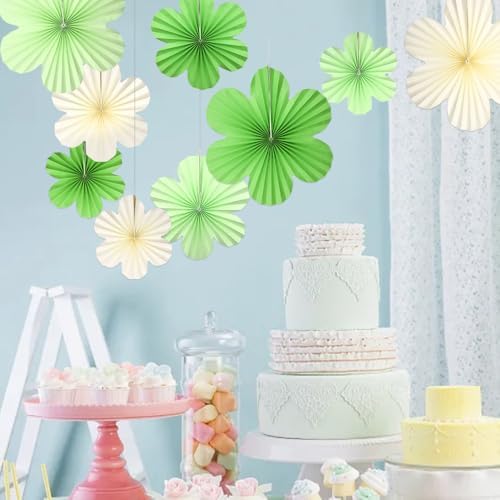 Yosawa 9PCS Paper Flowers Decorations for Wall Hanging Fans