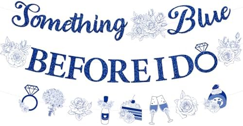Something Blue Bridal Shower Decorations 3 Pcs Pre-Strung