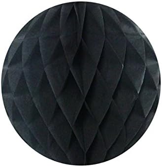 Wrapables 6 Inch Tissue Pom Pom Decor Set Black