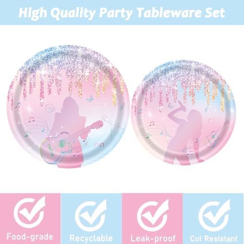 142Pcs Birthday Girl Music Singer Party Supplies Set