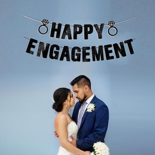 JunyRuny Pre-Strung Happy Engagement Banner