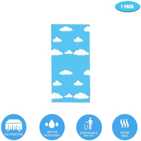 Blue Sky White Clouds Party Tablecloth 54x108 Inch