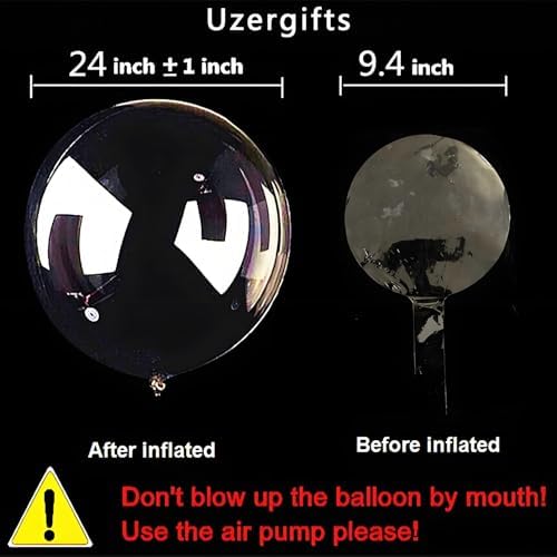 25 Pack Transparent Bobo Balloons 24 Inches for Decorations