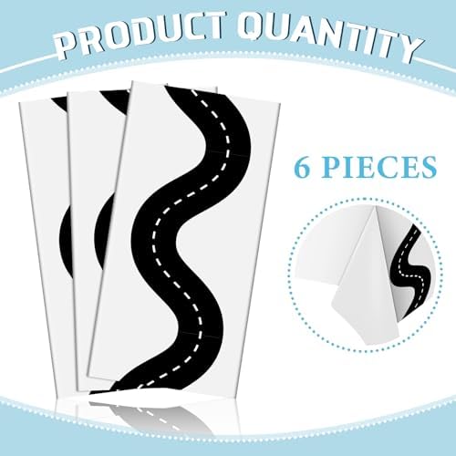 Irenare 6 Pcs Racing Car Table Covers 54x108 Inch