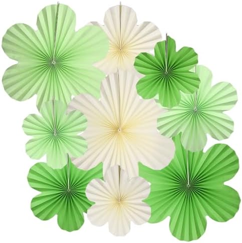 Yosawa 9PCS Paper Flowers Decorations for Wall Hanging Fans