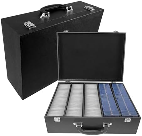 Card Storage Box for 3300 Trading Cards with Leather Closure