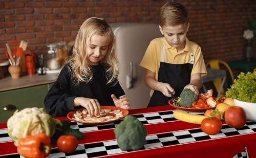 3 Pack Checkered Race Car Tablecloths for Birthday Parties