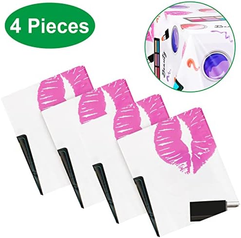 PHOGARY 4 Pack Spa Makeup Table Covers for Parties
