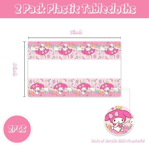 2Pcs Melody Tablecloth Disposable for Birthday Party Decorations