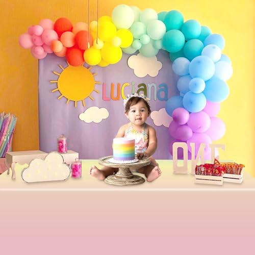 Pastel Rainbow Tablecloths 4 Pcs for Parties