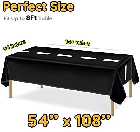 3 Packs Disposable Racetrack Tablecloth 54x108 Inches