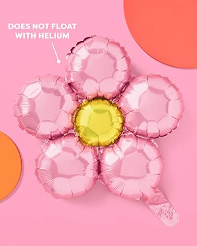 XO Fetti Light Pink Flower Balloons 4 pc Set