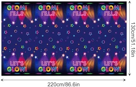 Lide Road Glow in The Dark Tablecloth Set 2 Pcs 54x87In