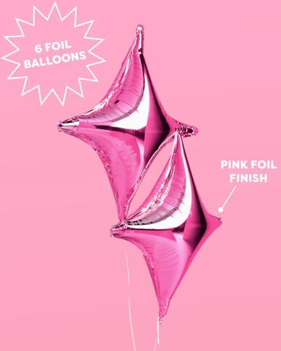 Xo Fetti Pink Sparkle Foil Balloons - 6 Piece Set