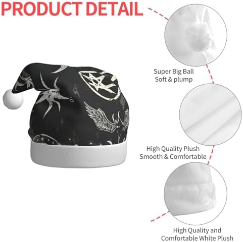 QINZHENG Supernatural Symbols Santa Hat