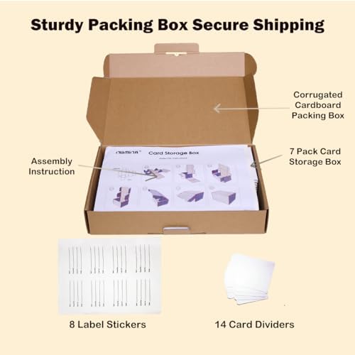 NUMINA 7 Pack Card Storage Boxes for Trading and Collectible Cards