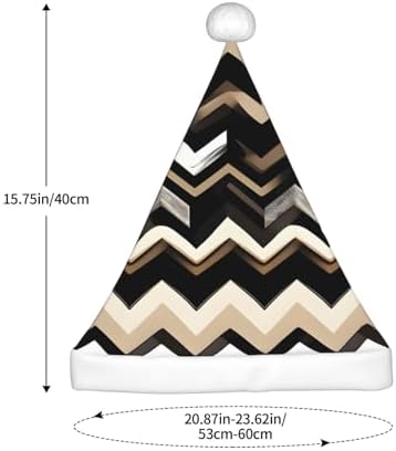 QINZHENG Zigzag Print Santa Hat for Women