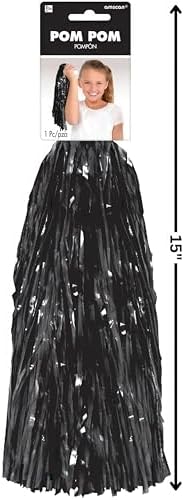 Black Pom Pom Mix 15 Inches 1 Count Party Decor