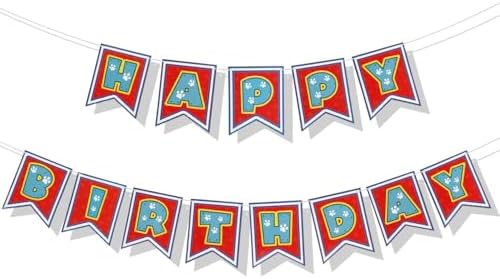 Dog Paw Happy Birthday Banner for Kids