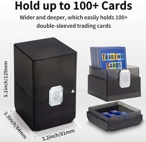 Sooez Card Box for MTG with Dice Storage Green