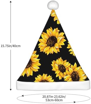 Qin And Zheng Sunflower Print Santa Hat