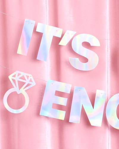 XO Fetti Its Giving Engaged Banner - Iridescent Foil 5 Ft