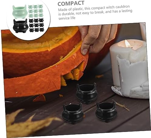 Toyvian 80pcs Miniature Witch Cauldron Pots Halloween Decorations