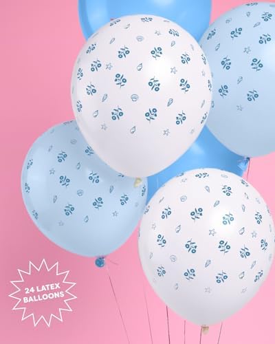 XO Fetti Blue Coastal Latex Balloons 24pk 12