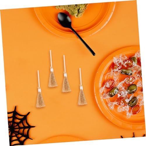 GLEAVI 12Pcs Miniature Witch Brooms Halloween Decor