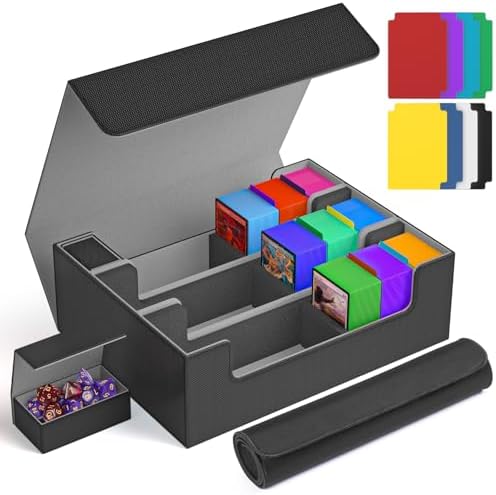 PUKYO Card Deck Box Set with Game Mat and 8 Dividers