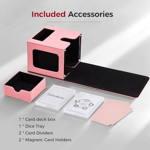 Zettokete MTG Commander Deck Box with Dice Tray and Dual Display
