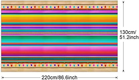 3PCS Fiesta Tablecloth for Mexican Party Decorations