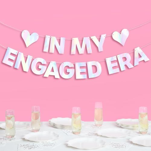 Xo Fetti Iridescent Foil Banner 5 Ft Engagement Decor