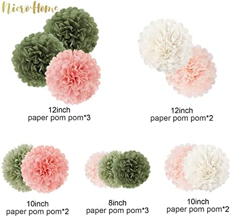 NICROHOME EUR Bridal Shower Decorations Set 12 PCS