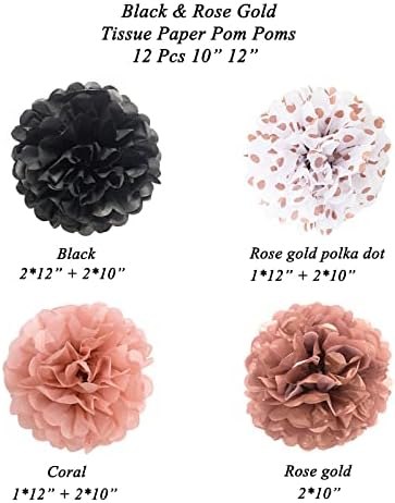 ANSOMO Tissue Paper Pom Poms Party Decorations
