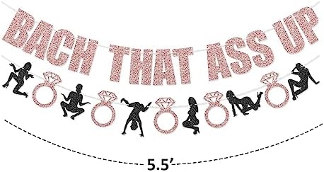 Bachelorette Party Rose Gold Banner Sign