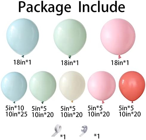 140PCS Dusty Green Pink Balloon Garland Kit