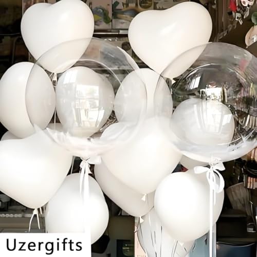 25 Pack Transparent Bobo Balloons 24 Inches for Decorations
