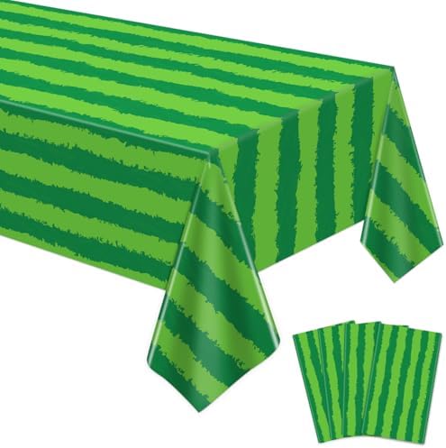 4 Pack Watermelon Rind Tablecloths Green Melon Party Decor