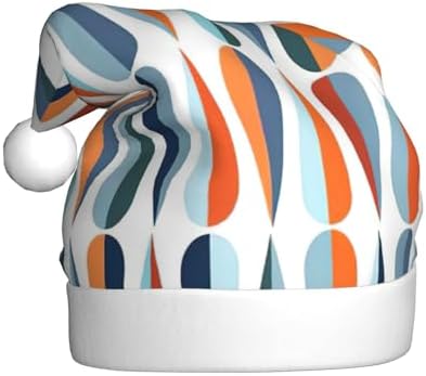 QinZheng Retro Santa Hat with Drop Shapes Print