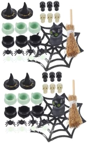 Kichvoe 2sets Miniature Halloween Figurines Set for Halloween Decorations