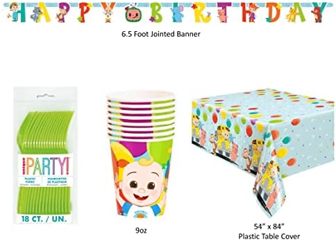 Cocomelon Birthday Party Supplies for 8 Guests