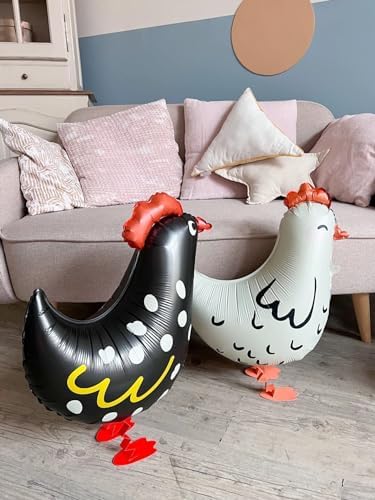 6Pcs Walking Chicken Foil Balloons for Kids Gift