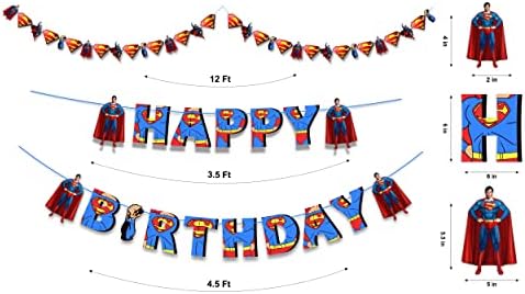 Seyal Superman Theme Birthday Decorations